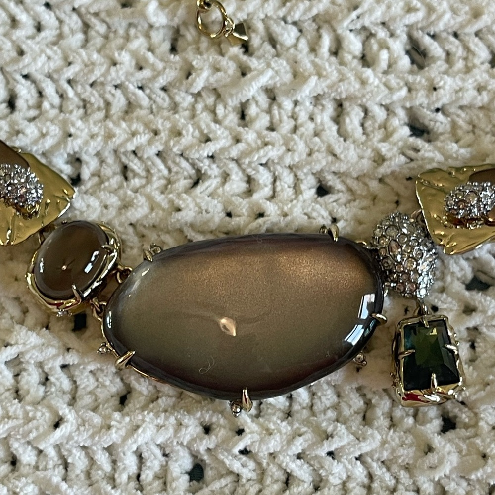 Alexis Bittar Gold and Silver Necklace with Stone Accents - Picture 3 of 7